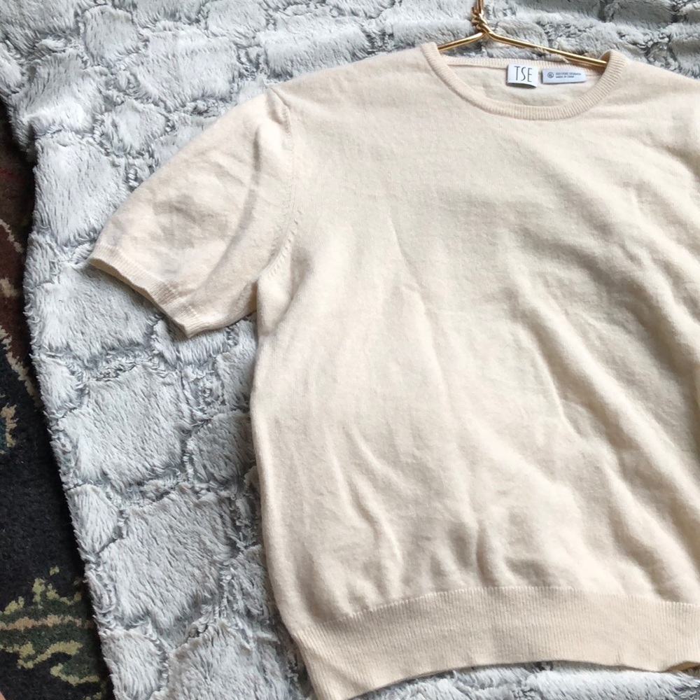 TSE cashmere cap sleeve top